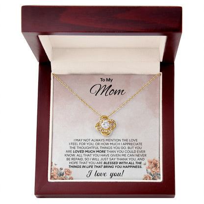 "To My Mom" - Love Knot Necklace | More Than Words