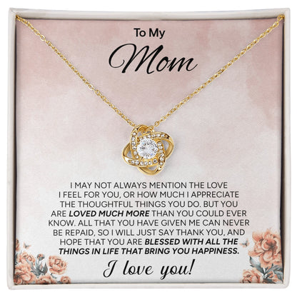 "To My Mom" - Love Knot Necklace | More Than Words
