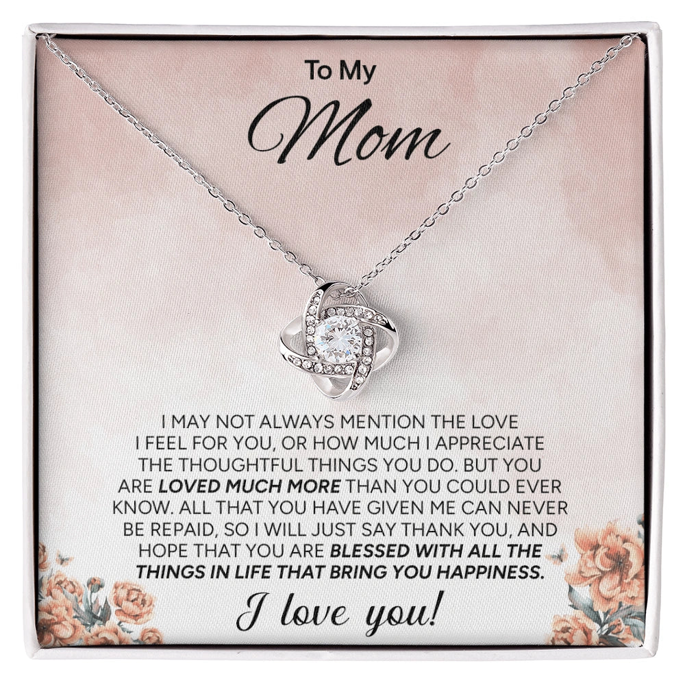 "To My Mom" - Love Knot Necklace | More Than Words