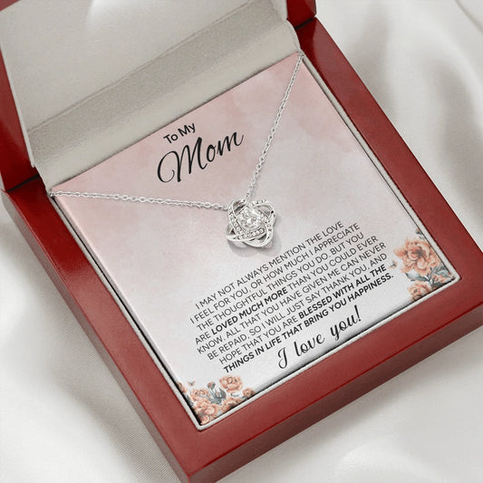 "To My Mom" - Love Knot Necklace | More Than Words