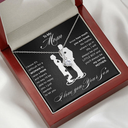 "To My Mom" - Alluring Beauty Necklace | Mother's True Strength