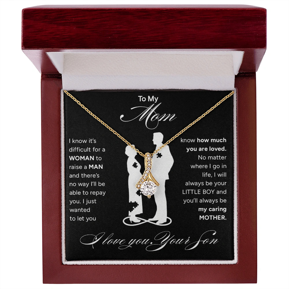 "To My Mom" - Alluring Beauty Necklace | Mother's True Strength