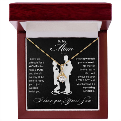 "To My Mom" - Alluring Beauty Necklace | Mother's True Strength