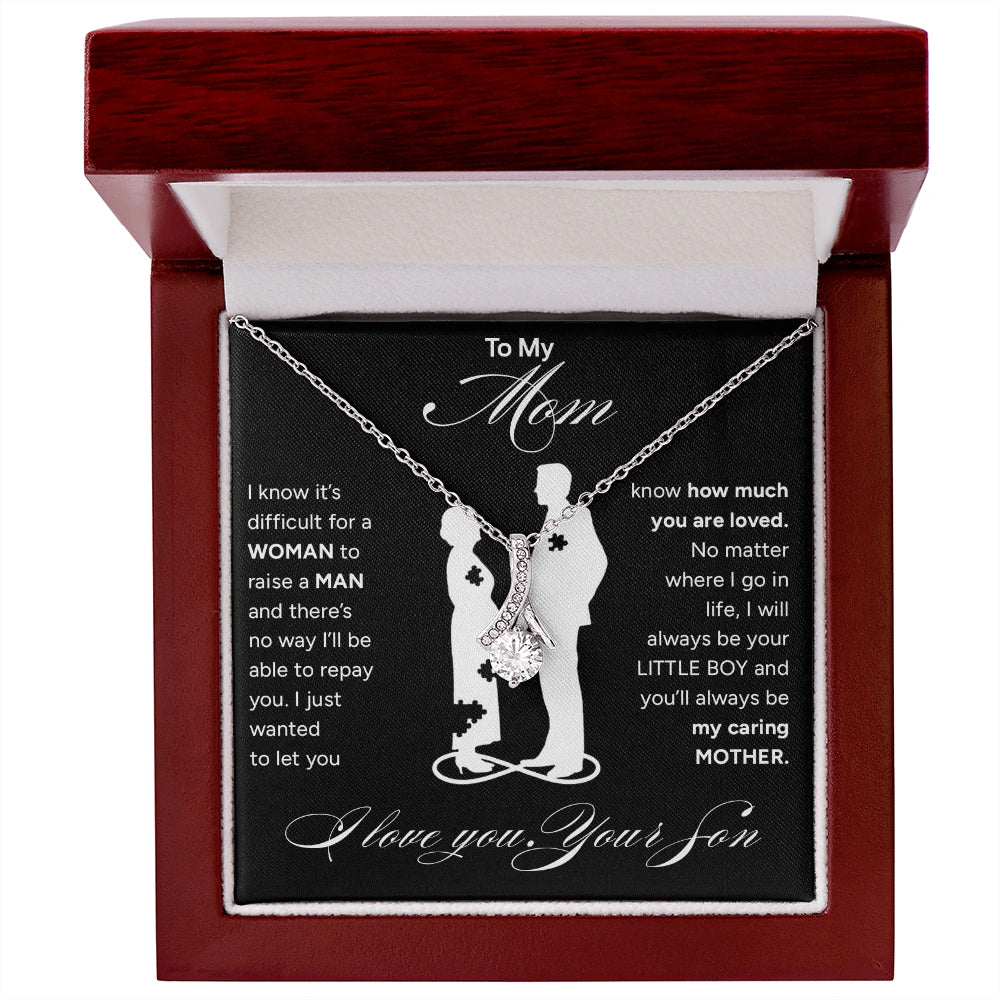 "To My Mom" - Alluring Beauty Necklace | Mother's True Strength