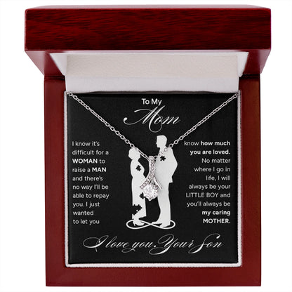 "To My Mom" - Alluring Beauty Necklace | Mother's True Strength