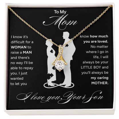 "To My Mom" - Alluring Beauty Necklace | Mother's True Strength