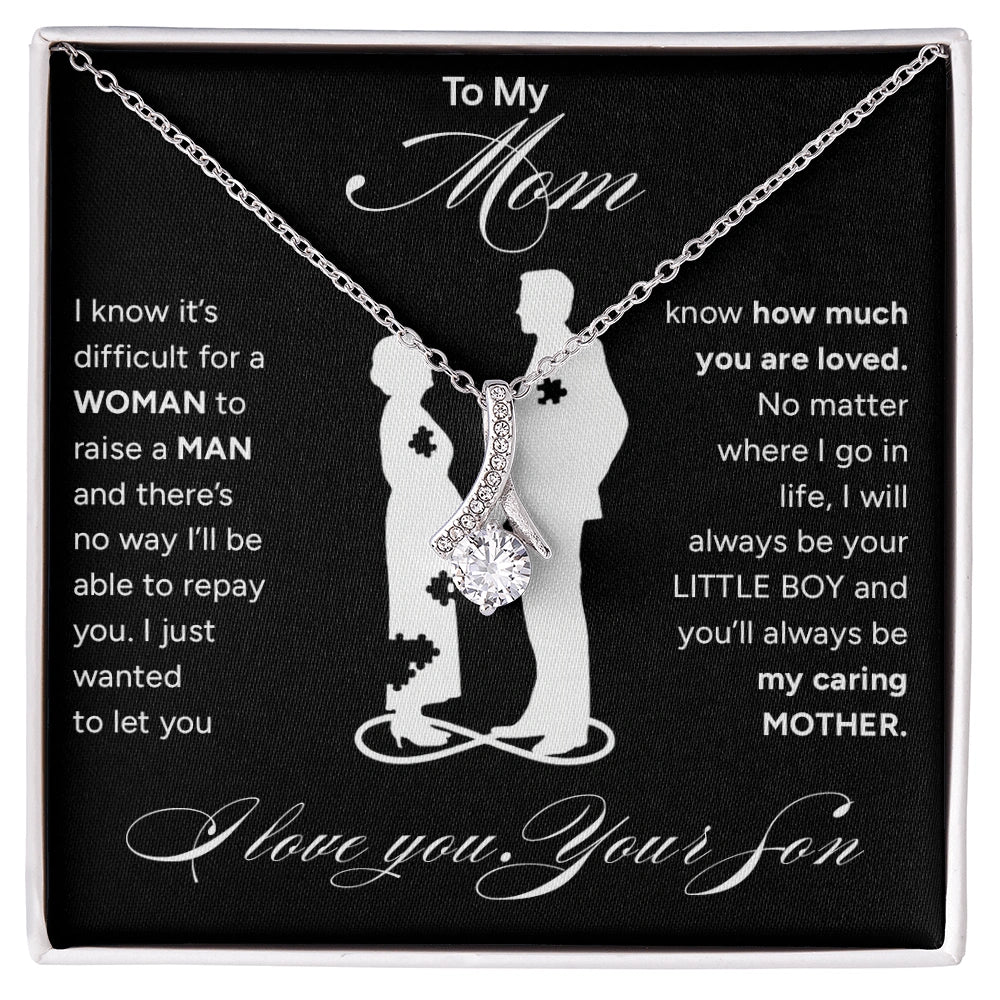 "To My Mom" - Alluring Beauty Necklace | Mother's True Strength