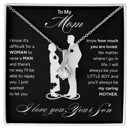 "To My Mom" - Alluring Beauty Necklace | Mother's True Strength