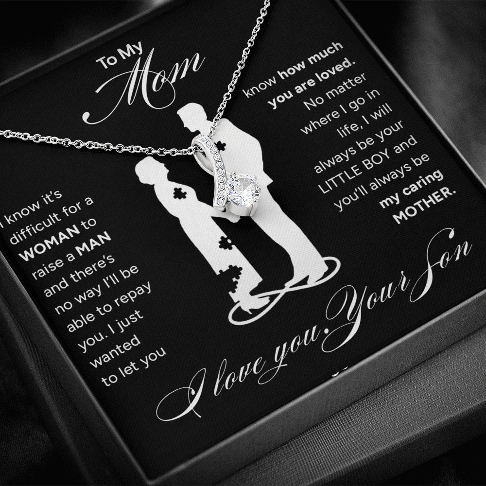 "To My Mom" - Alluring Beauty Necklace | Mother's True Strength
