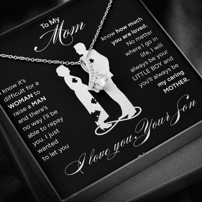 "To My Mom" - Alluring Beauty Necklace | Mother's True Strength