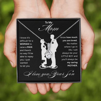 "To My Mom" - Alluring Beauty Necklace | Mother's True Strength
