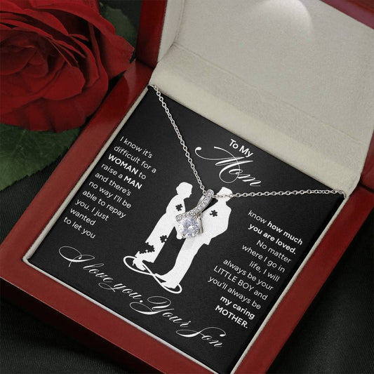 "To My Mom" - Alluring Beauty Necklace | Mother's True Strength