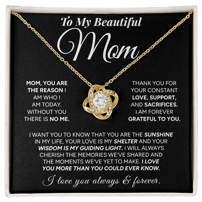 "To My Mom" - Love Knot Necklace | My Everything