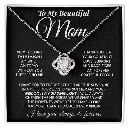 "To My Mom" - Love Knot Necklace | My Everything