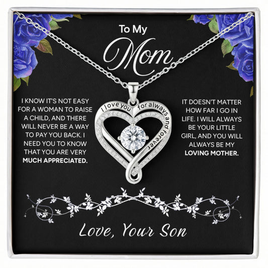 "To My Mom" - Love You Always Necklace | Forever Your Girl | From Son