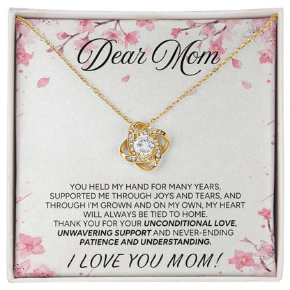 "To My Mom" - Love Knot Necklace | Forever My Home