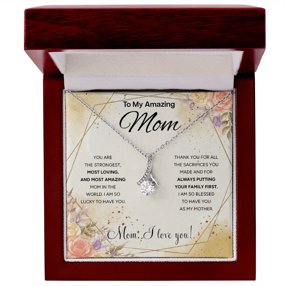 "To My Mom" - Alluring Beauty Necklace | Unconditional Love