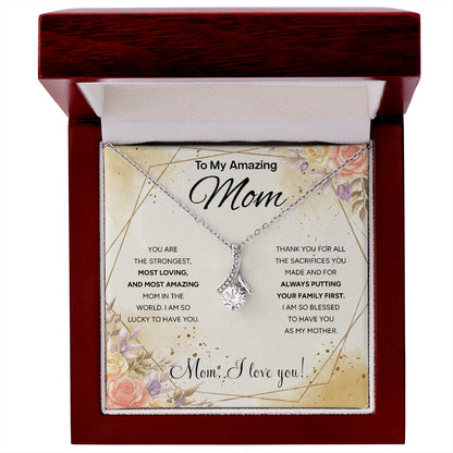 "To My Mom" - Alluring Beauty Necklace | Unconditional Love