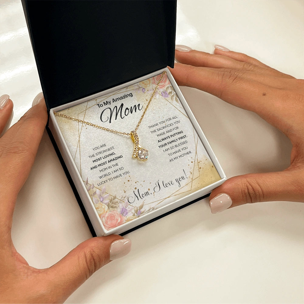 "To My Mom" - Alluring Beauty Necklace | Unconditional Love