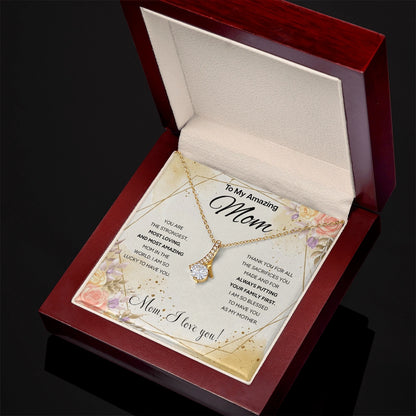 "To My Mom" - Alluring Beauty Necklace | Unconditional Love