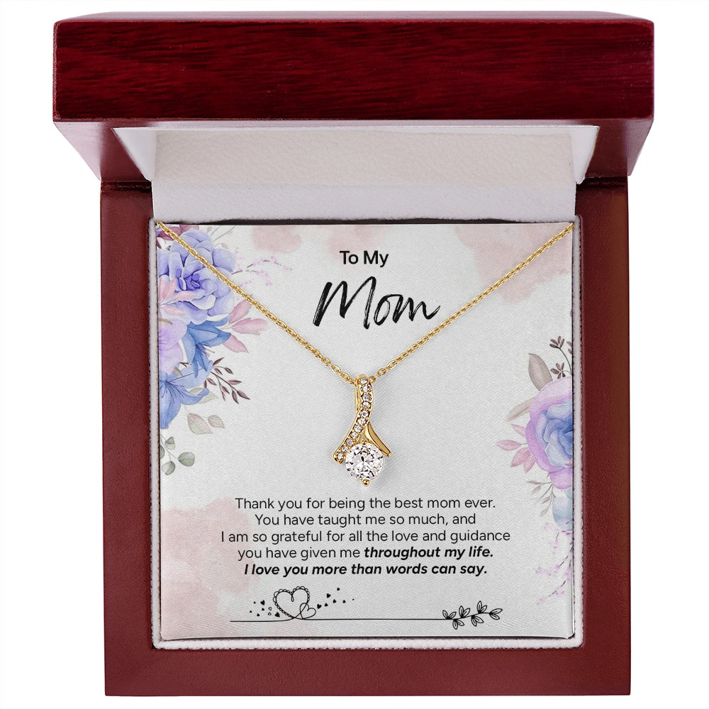 "To My Mom" - Alluring Beauty Necklace | Grateful Heart