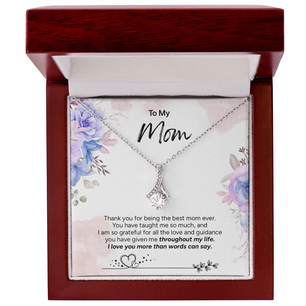 "To My Mom" - Alluring Beauty Necklace | Grateful Heart