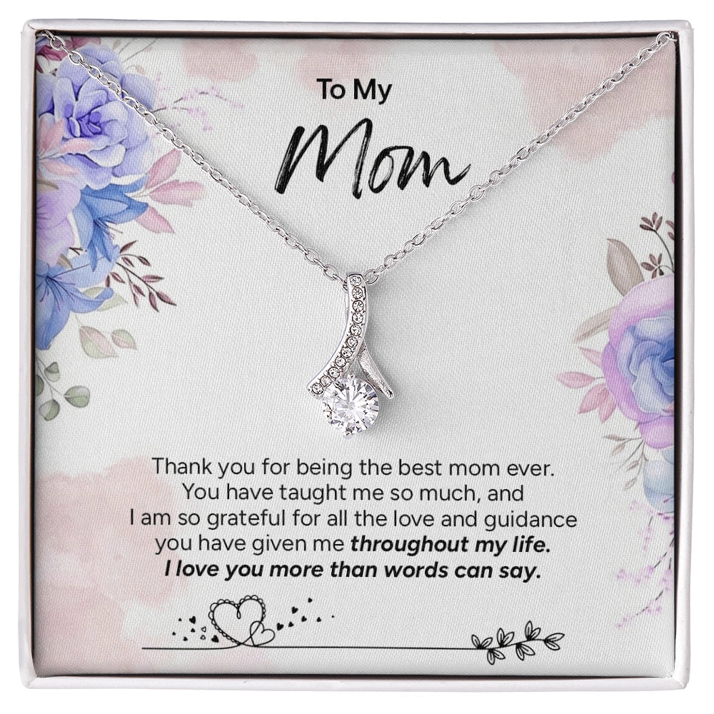 "To My Mom" - Alluring Beauty Necklace | Grateful Heart