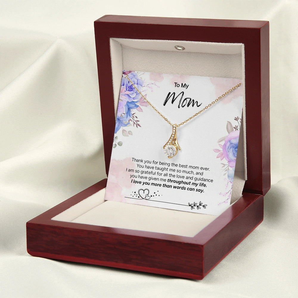 "To My Mom" - Alluring Beauty Necklace | Grateful Heart
