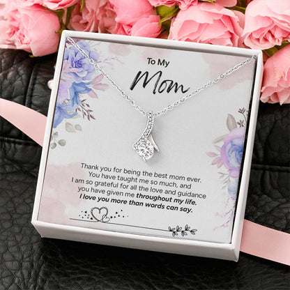 "To My Mom" - Alluring Beauty Necklace | Grateful Heart