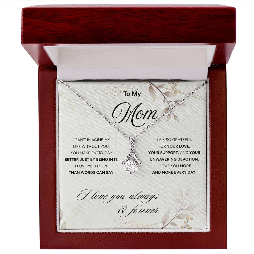 "To My Mom" - Alluring Beauty Necklace | Forever By My Side