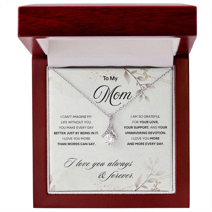 "To My Mom" - Alluring Beauty Necklace | Forever By My Side
