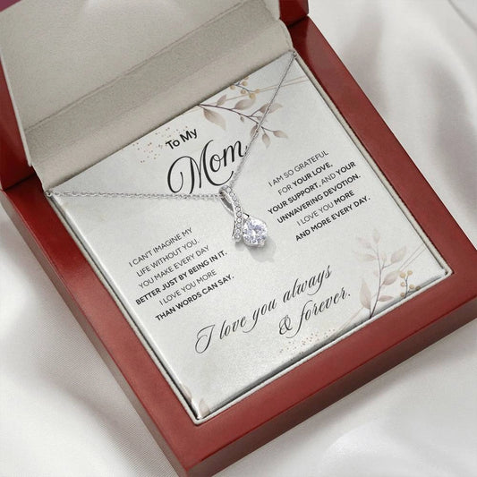 "To My Mom" - Alluring Beauty Necklace | Forever By My Side