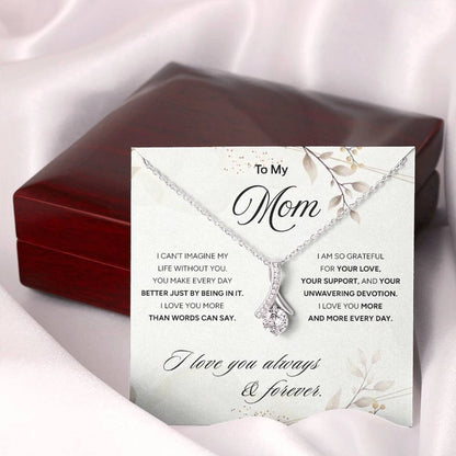 "To My Mom" - Alluring Beauty Necklace | Forever By My Side