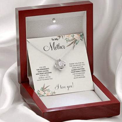 "To My Mother" Love Knot Necklace | Unconditional Love