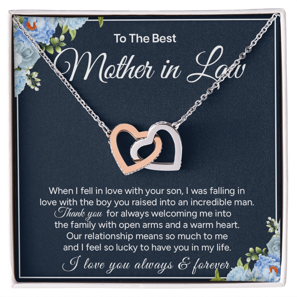 "To My Mother in Law" - Interlocking Hearts Necklace | Raised An Incredible Man