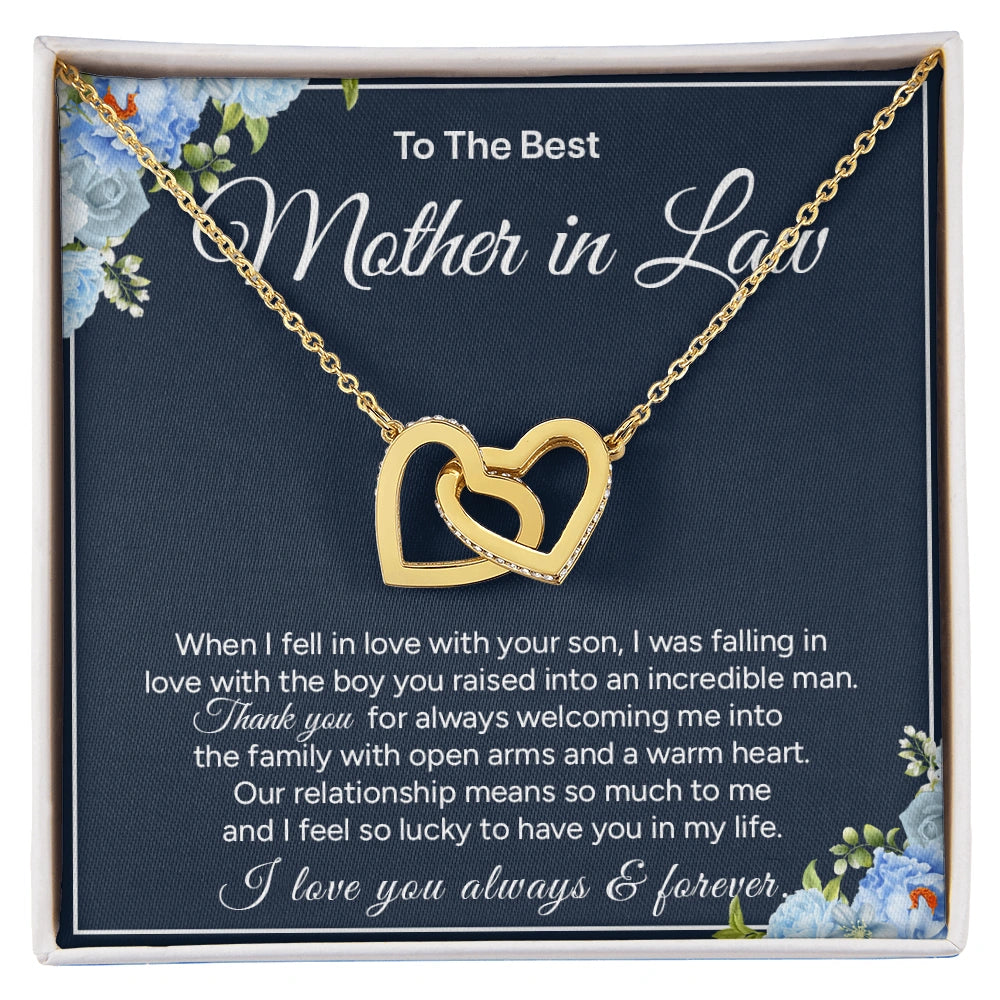 "To My Mother in Law" - Interlocking Hearts Necklace | Raised An Incredible Man