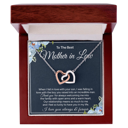 "To My Mother in Law" - Interlocking Hearts Necklace | Raised An Incredible Man