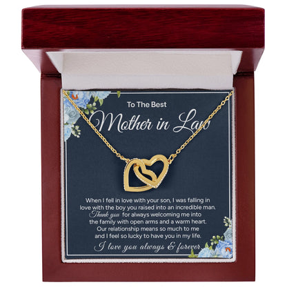 "To My Mother in Law" - Interlocking Hearts Necklace | Raised An Incredible Man