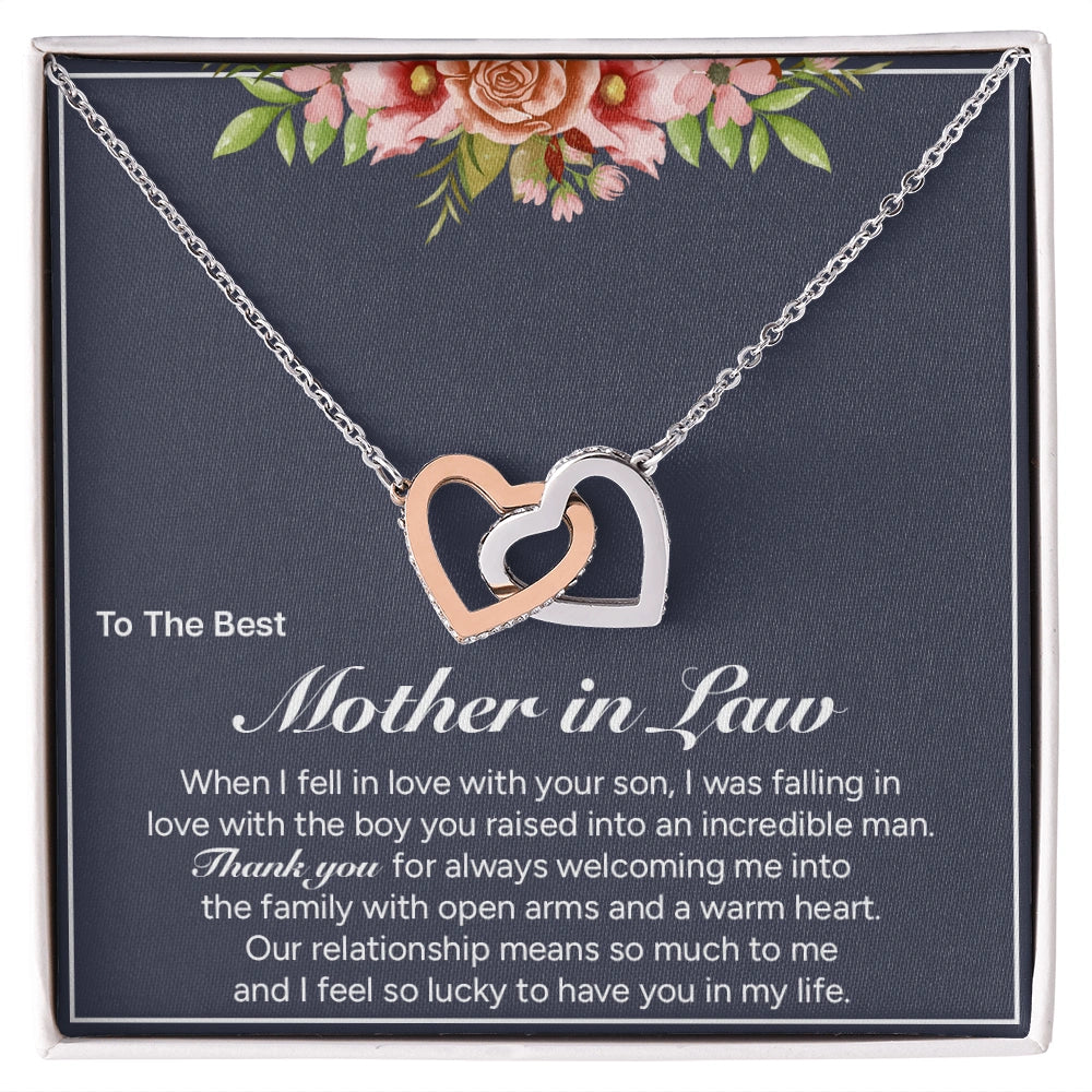 "To My Mother in Law" - Interlocking Hearts Necklace | Grateful For You
