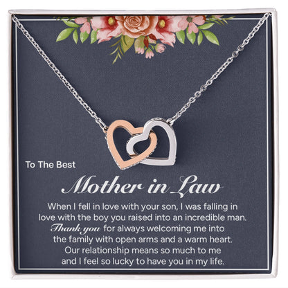 "To My Mother in Law" - Interlocking Hearts Necklace | Grateful For You