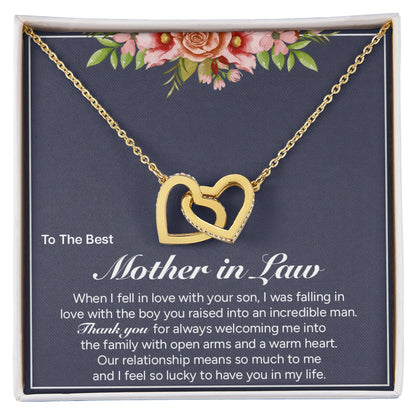 "To My Mother in Law" - Interlocking Hearts Necklace | Grateful For You