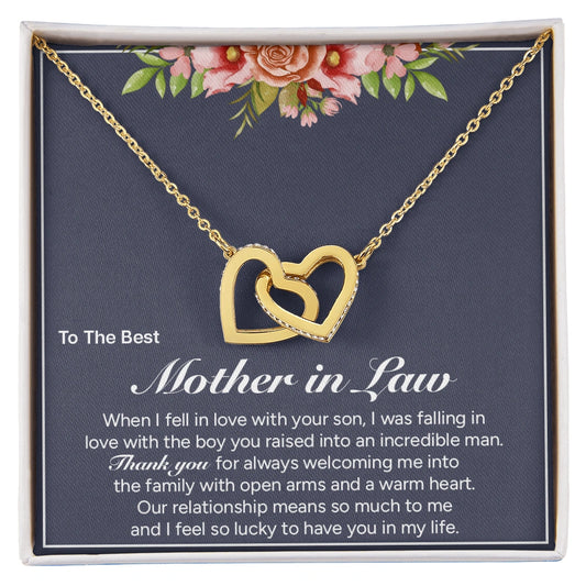 "To My Mother in Law" - Interlocking Hearts Necklace | Grateful For You