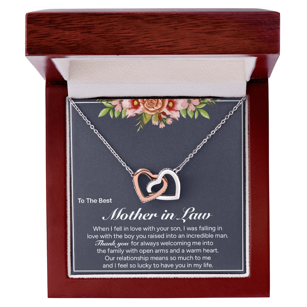 "To My Mother in Law" - Interlocking Hearts Necklace | Grateful For You