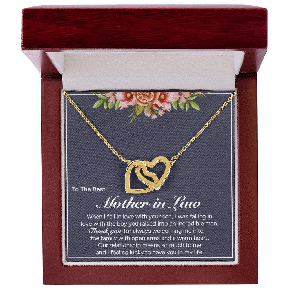 "To My Mother in Law" - Interlocking Hearts Necklace | Grateful For You