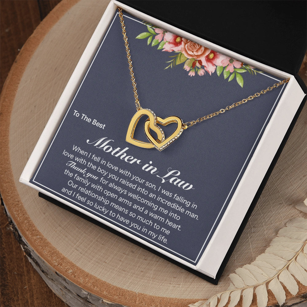 "To My Mother in Law" - Interlocking Hearts Necklace | Grateful For You