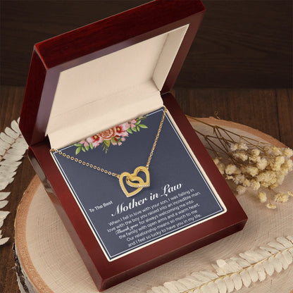 "To My Mother in Law" - Interlocking Hearts Necklace | Grateful For You