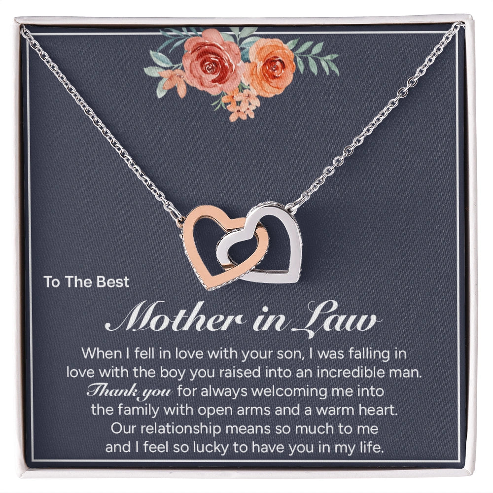 "To My Mother in Law" - Interlocking Hearts Necklace | A Second Mom