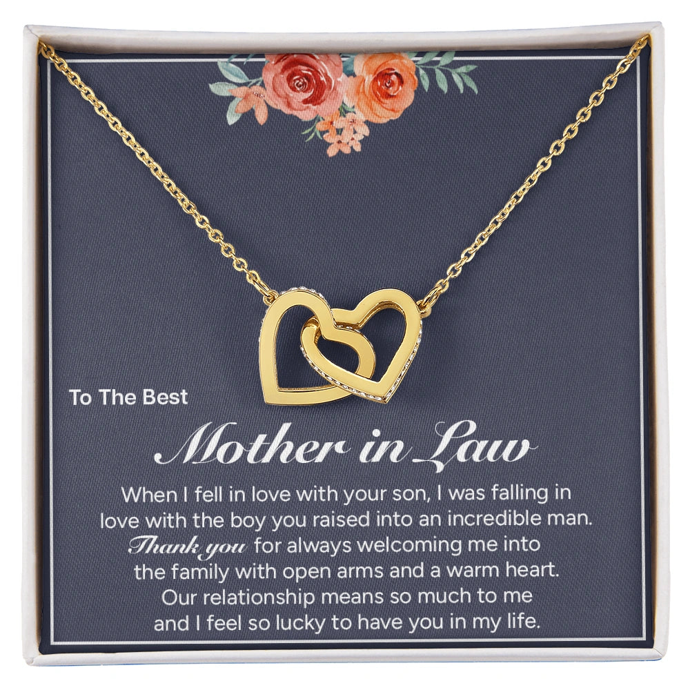 "To My Mother in Law" - Interlocking Hearts Necklace | A Second Mom