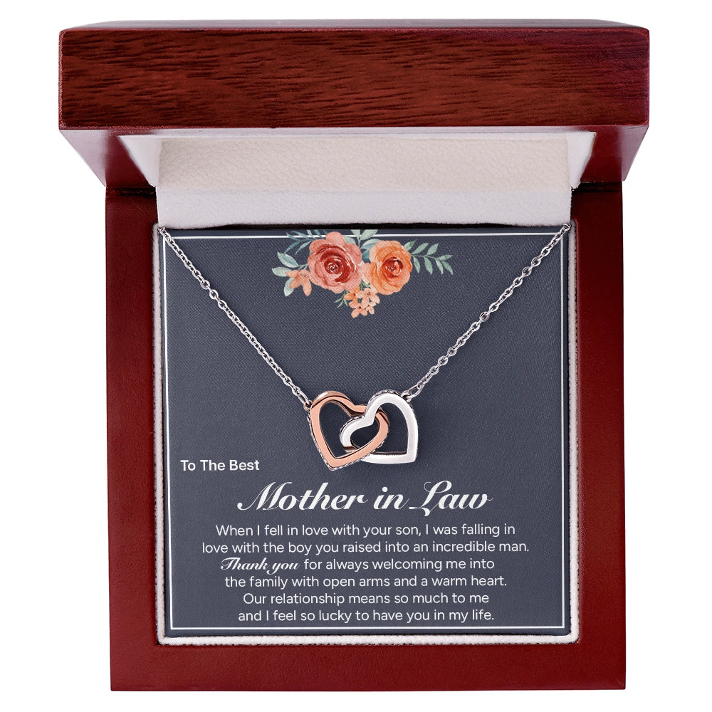 "To My Mother in Law" - Interlocking Hearts Necklace | A Second Mom