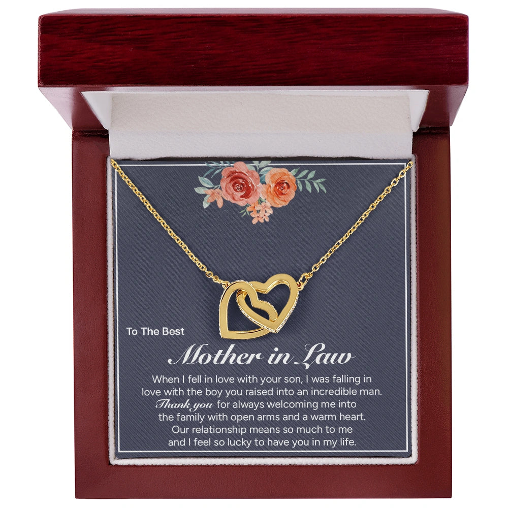 "To My Mother in Law" - Interlocking Hearts Necklace | A Second Mom